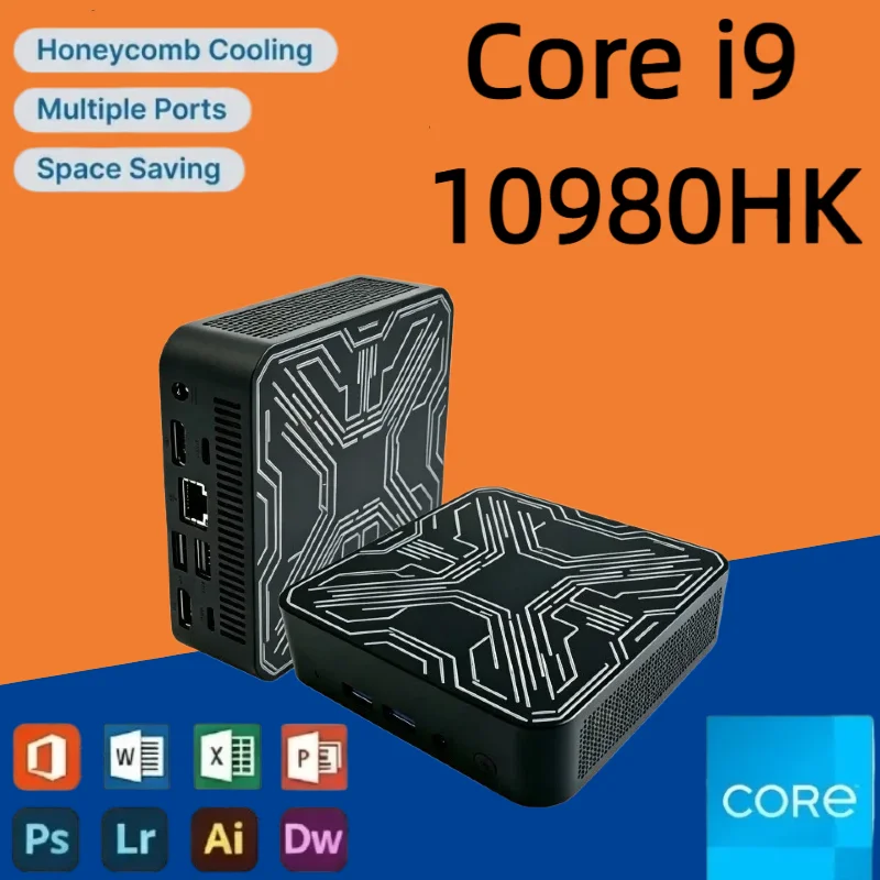 New Portable High Performance Mini PC Core i9 10980HK 16GB 1TB 2TB SSD 4K HD Gaming Gamer Desktop Computer