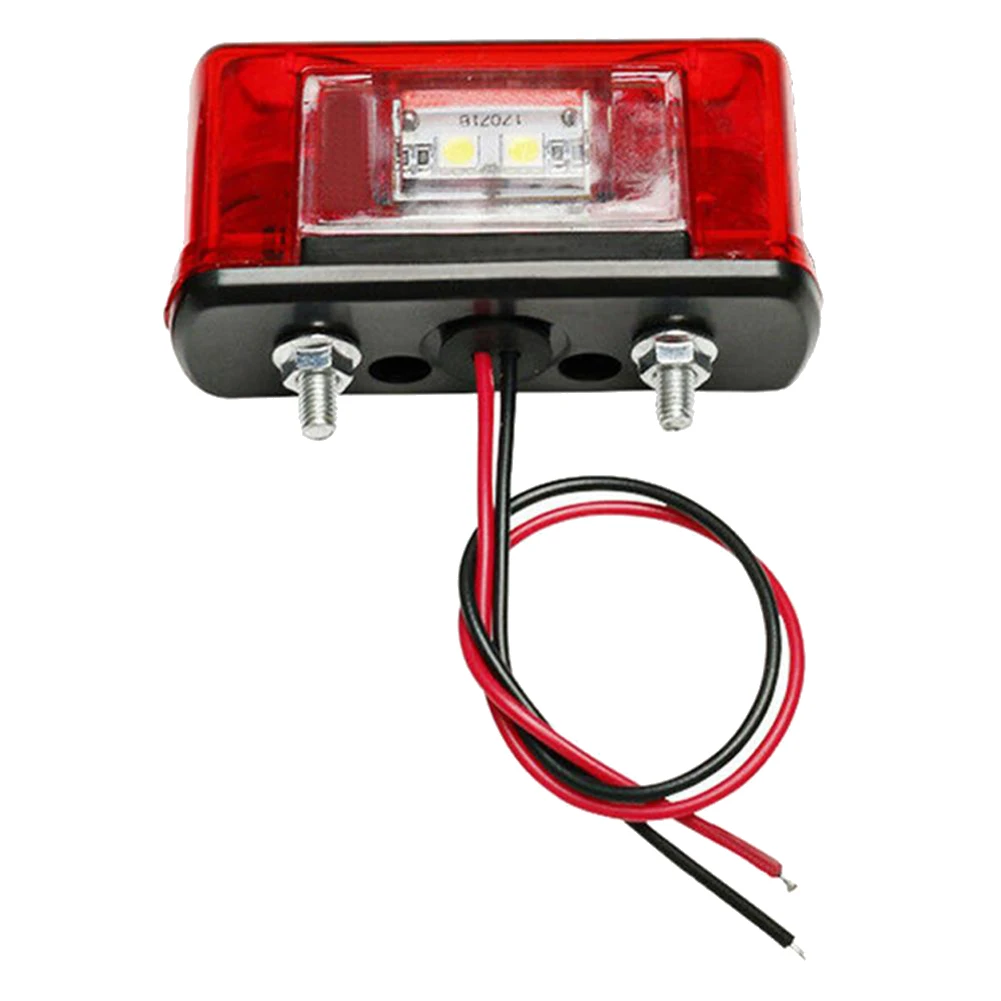 Luz LED Universal para matrícula de coche, lámpara trasera para camión, remolque y camión, 12V y 24V, 4SMD