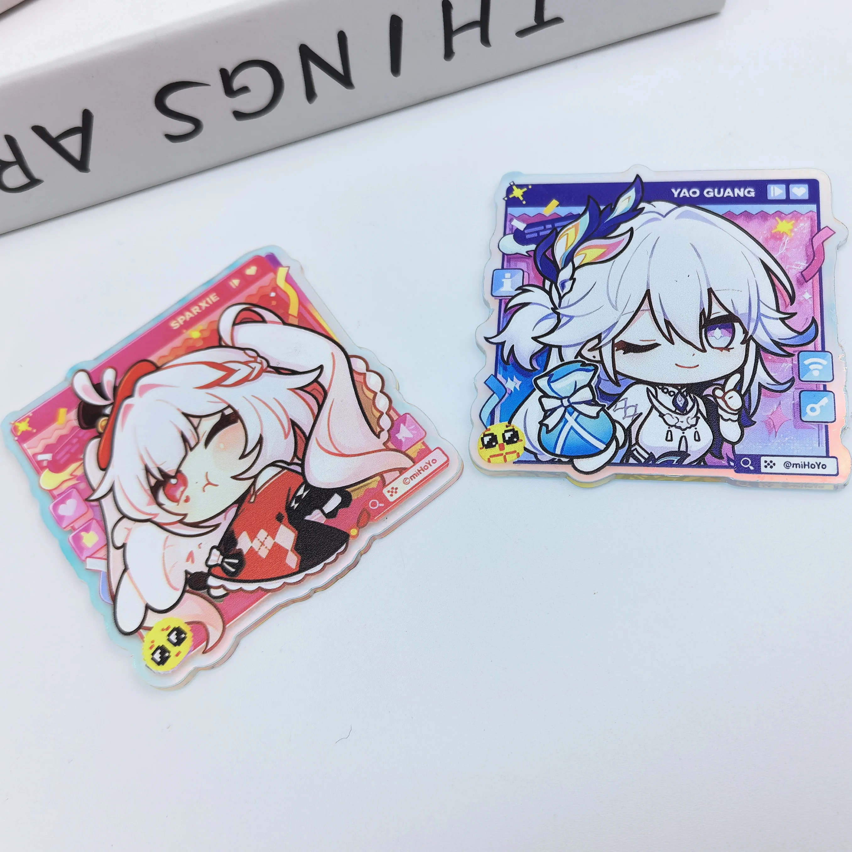 1Pc Anime Game Honkai: Star Rail Yao Guang Sparxie Ashveil Cute Keychain Game Collectible Fridge Decor Magnet Set For Fan Party