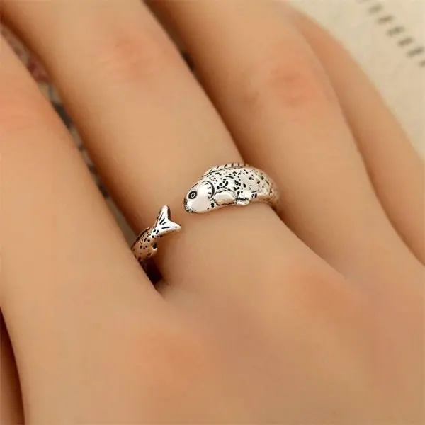 Vintage süße Fuchs-Form-Ringe für Frauen, schöner Fuchs mit langem Schwanz, verstellbarer Knöchel-Fingerring, Party-Charm, Schmuck, Geschenke