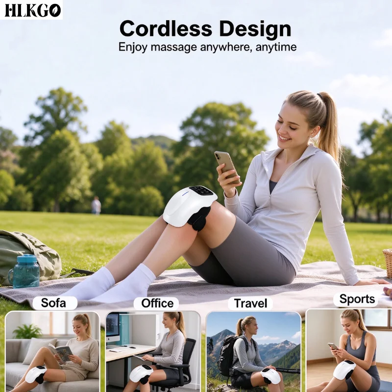 Electric Vibration Physiotherapy Knee Massage Knee Temperature Massager Joint Infrared Thermal Massager Kneepad Meniscos Device