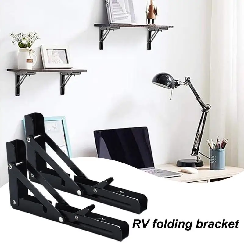 Wall Mounted Folding Table Hinge Metal Wall Mounted Collapsible Shelf Bracket Metal Triangular Construction Support Tool For