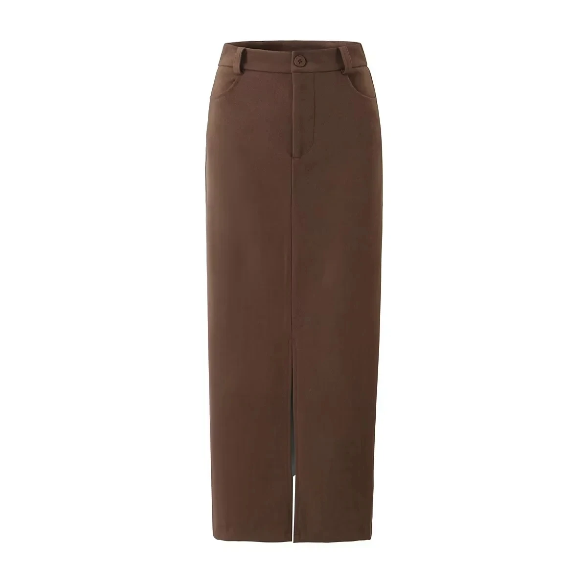 

Американская шерстяная юбка в стиле ретро кофейного цвета, женская осенняя новинка 2023 года, облегающая юбка с высокой талией, сексуальная, стройнящая фигуру