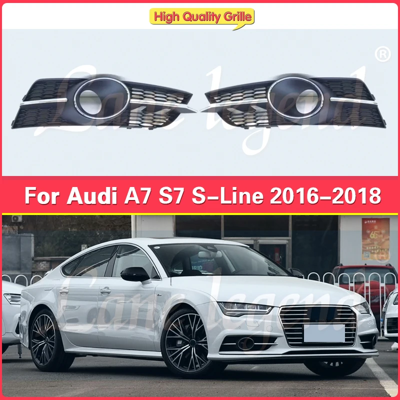 Nebelscheinwerfer-Rahmenabdeckung für Audi A7 S7 S-Line 2016-2018 Nebelscheinwerfer-Rahmen Frontstoßstangen-Grill