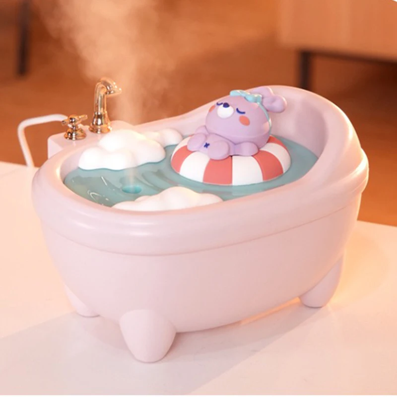 لطيف حوض الاستحمام المرطب سبعة ألوان الضوء المحيط التفتيت المحمولة المرطب سيارة مرطب سطح المكتب رذاذ المرطب