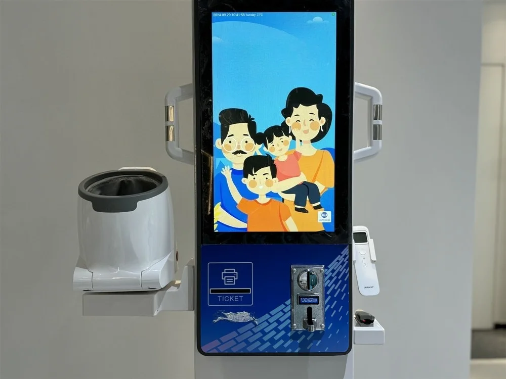 Estación de control corporal para examen de salud de autoservicio Báscula que funciona con monedas