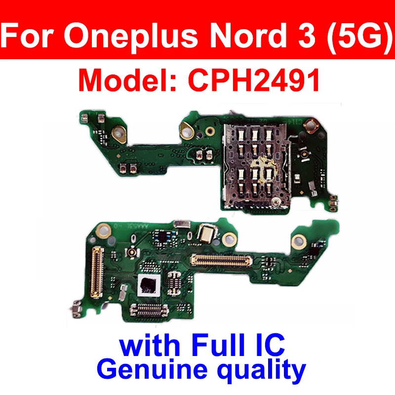 For Oneplus 1+ Nord 2 3 5G 10 Pro 11 10T 10R 11R Sim Card Tray Reader Slot Socket Board Connector Flex Cable Parts