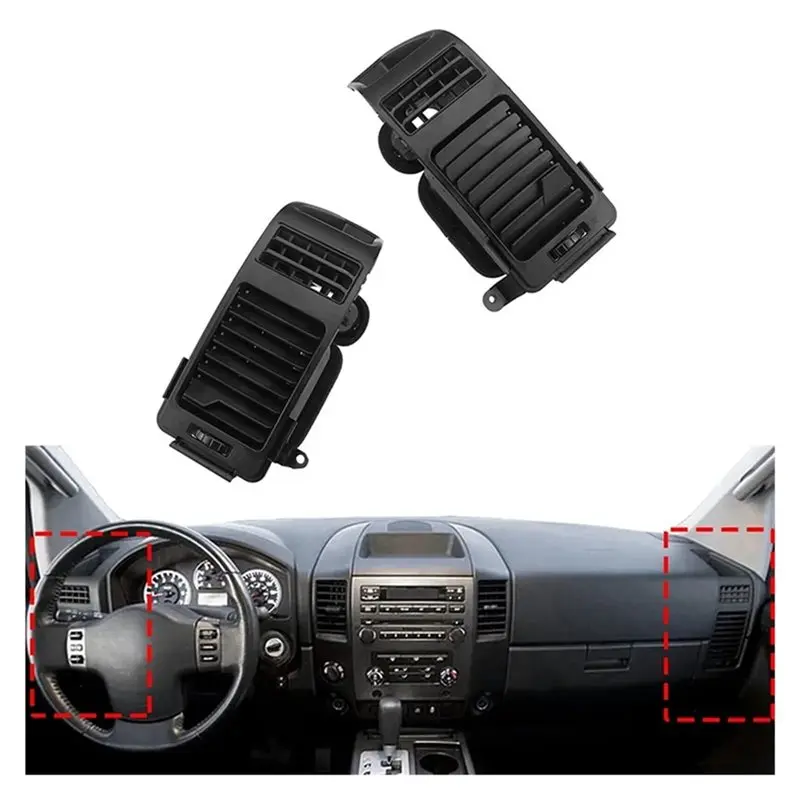 NEW HOT In Stock-Left& Right Side Air Vent Cover Trim A/C Dash 1 Pair Part Numbers 68421-9FD0B 68420-9FD0B For Nissan Armada Tit