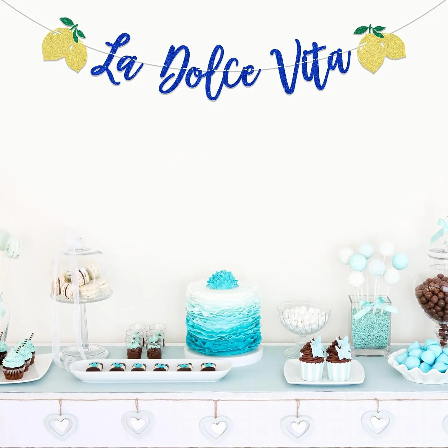 Pancarta para Despedida de Soltera La Dolce Vita, Decoración Cítrica de Limón, Decoraciones para Celebración de Cena de Verano Italiana, Bache