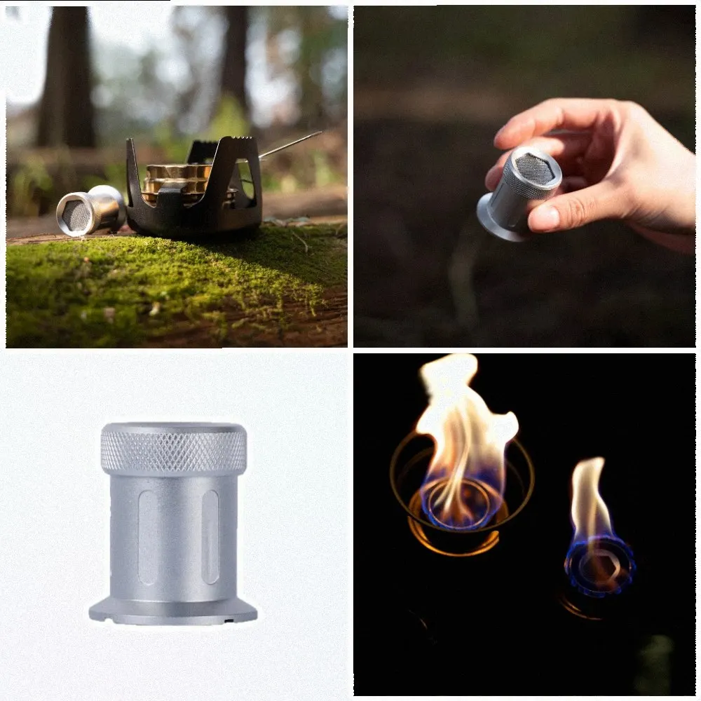 Portable Fuel Ring Camping Stove Burner For For Travel Storage 3.6*4.1cm Lightweight Design Automatic Adjustment