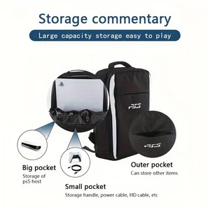 PS5 console travel backpack, protection case, storage bag, accessories, compatible with Sony PlayStation 5 console 8 Main Sales Backpack Gamer - №7