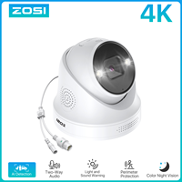 ZOSI C225 5MP 8MP PoE IP Camera with AI Face Vehicle Detect Starlight Night Vision Out/Indoor CCTV Security Video Surveillance