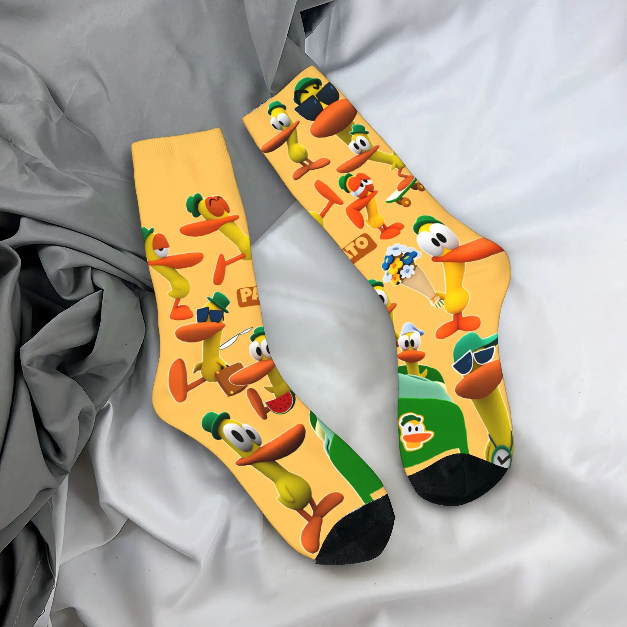 

P-POCOYO Elly Socks Funny Stockings Autumn Non Slip Men Socks Medium Soft Custom Cycling Socks