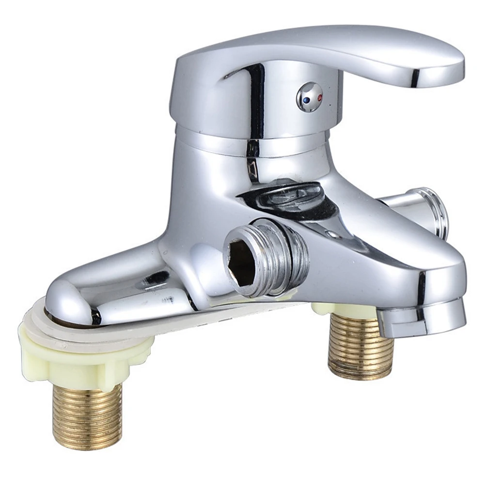 Zinc Alloy Hot & Cold Water Mixer Tap Bathroom Kitchen Faucet Side Open 2 Ways With Copper Ceramic Spool Faucet Basin Tap