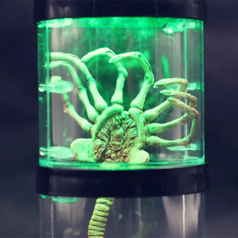 Alien Romulus Figure Facehugger Glow Jar Xenomorph Halloween Toy Specimen Embryo Home Decor Desktop Crafts Sculpture Decoration