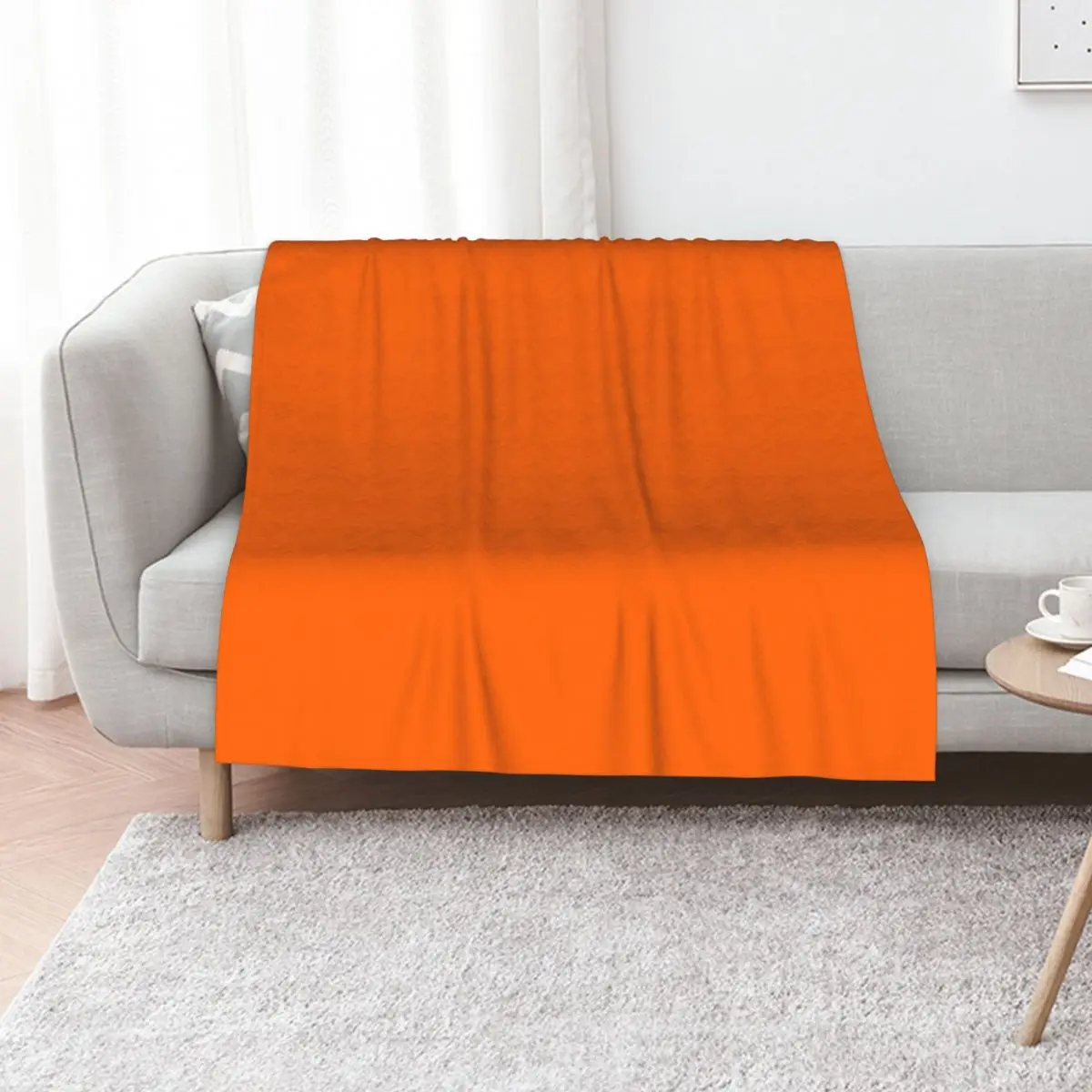 

(BLANK) Hunter ORANGE Safety Blaze (hex #FF6700) Throw Blanket Thins halloween sofa bed Summer Beddings Blankets