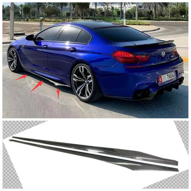 

Fits For BMW 6 Series 640i 650i M6 2011-2016 High Quality Carbon Fiber Car Bumper Lip Side Skirt Spoiler Cover