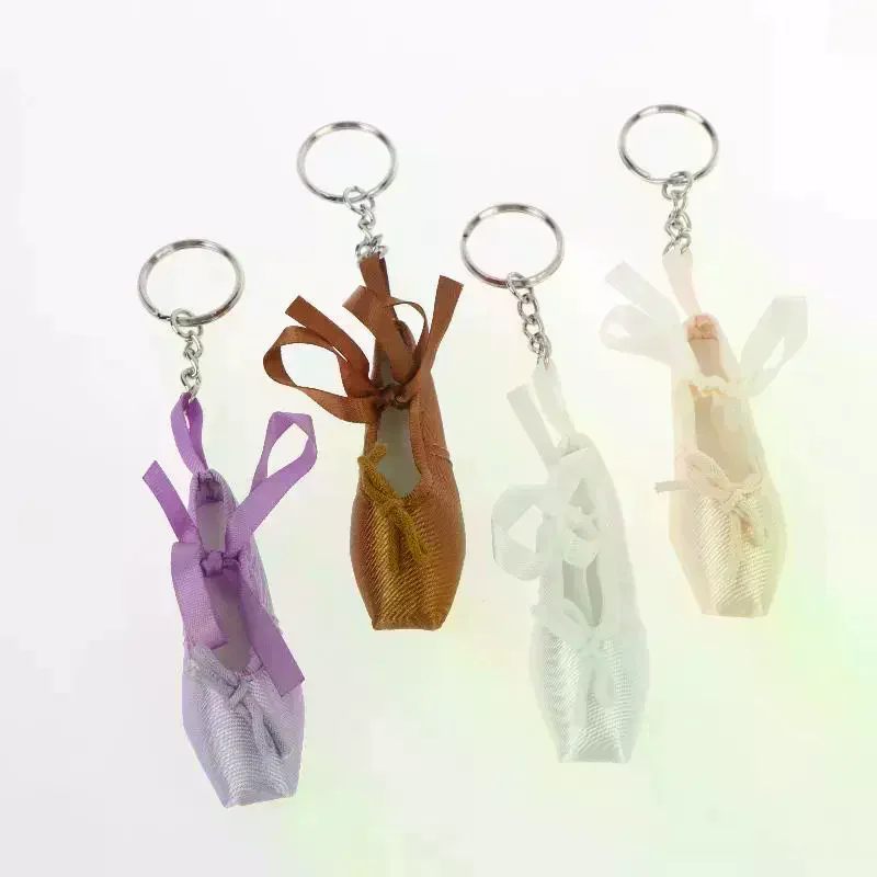 Ballet Shoes Keychain Cute Mini Handmade Pendant Aesthetic Bag Ornament Phone Charm for Dance Studio Souvenir Gift