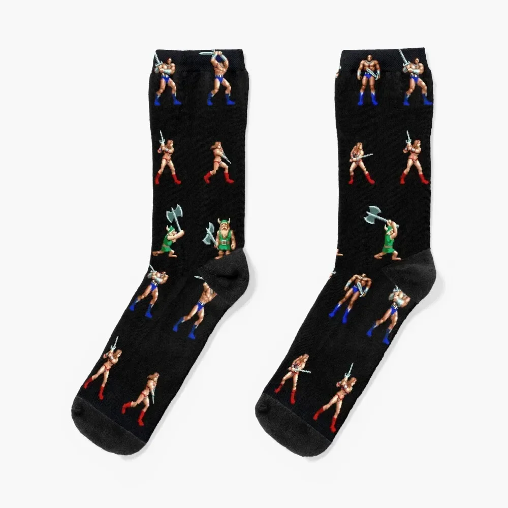 

Golden Axe pixel art Socks crazy men cotton high quality floral Girl'S Socks Men's