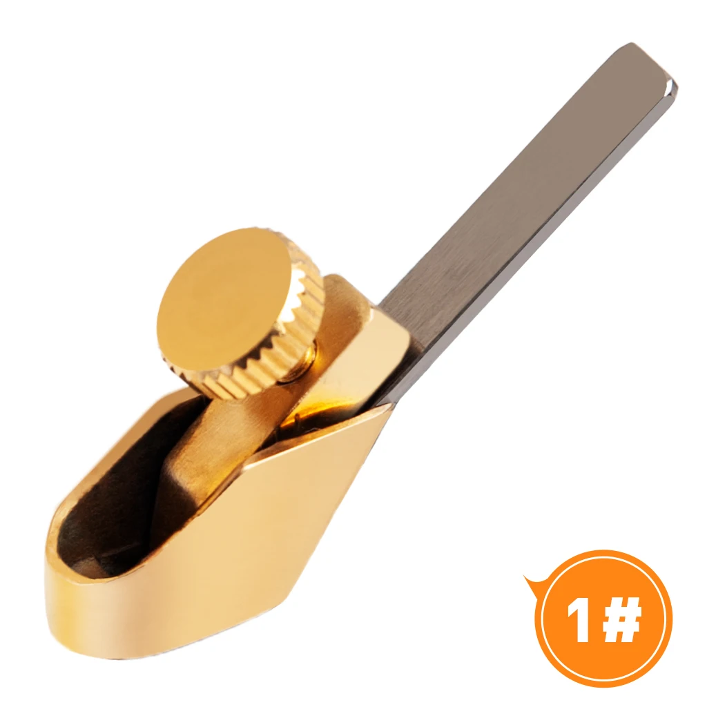 Mini Hand Pure Brass Violin Making Thumb Plane Luthier Tool Woodworking Cutter Curved Flat Bottom