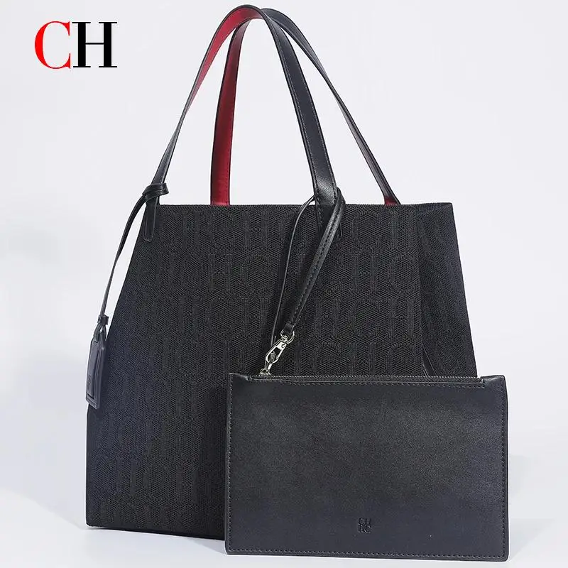

CH Large-capacity Handbag Stylish Chic Spacious Fashion-Forward Daily Commute Essential With Elegant Shopping Ladies Bag