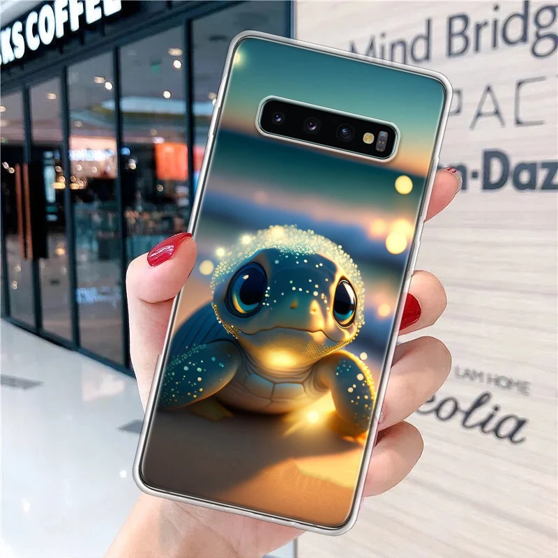 Cartoon Sea Turtle Tortoise Soft Phone Case for Samsung Galaxy S24 S23 S22 S21 Ultra S20 FE S10 Plus S9 + Print Fundas Cover Cap