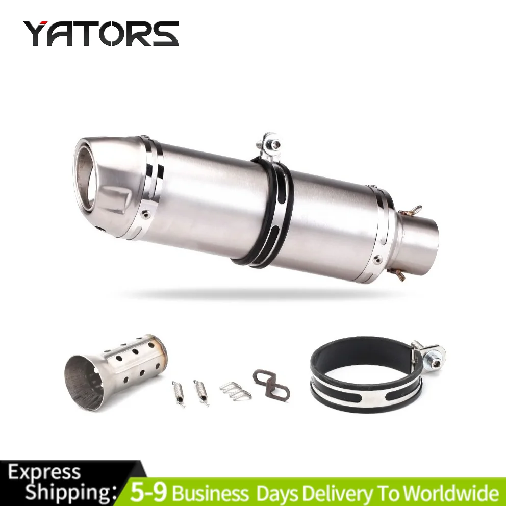 

Universal 51mm 2inch Stainless Motorcycle Exhaust slip on Muffler F02 Style Exhaust Systems Exhausts Pipes