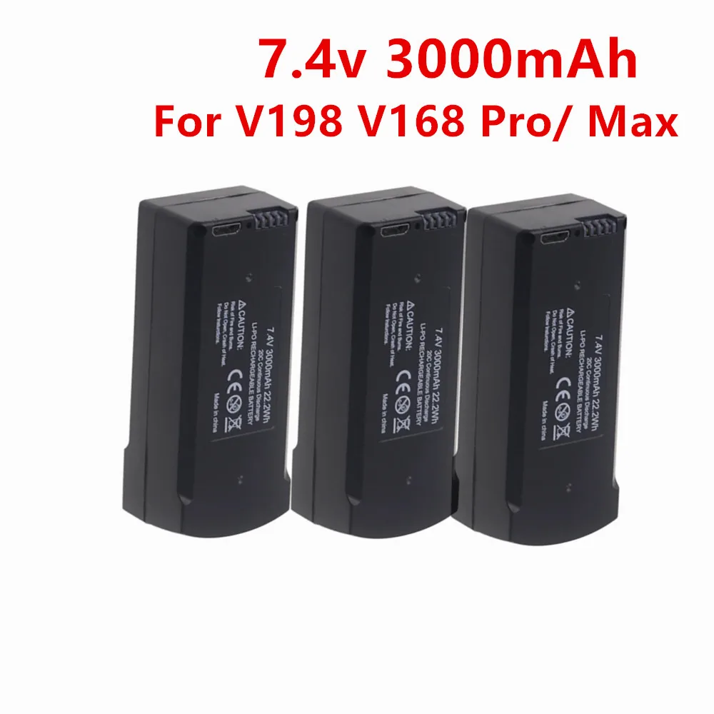Original V198 GPS Battery 7.4V 3000mAh For V168Pro Max Drone RC Quadcopter Accessories Part