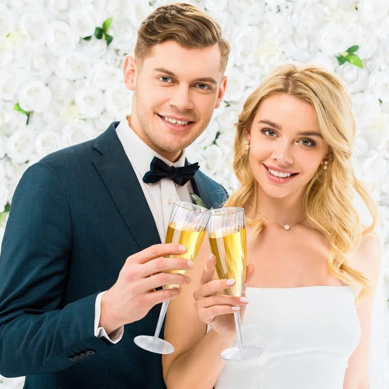 

Disposable plastic champagne glass Transparent goblet mousse cup Cocktail glass Commercial hotel household wine set Wine glass