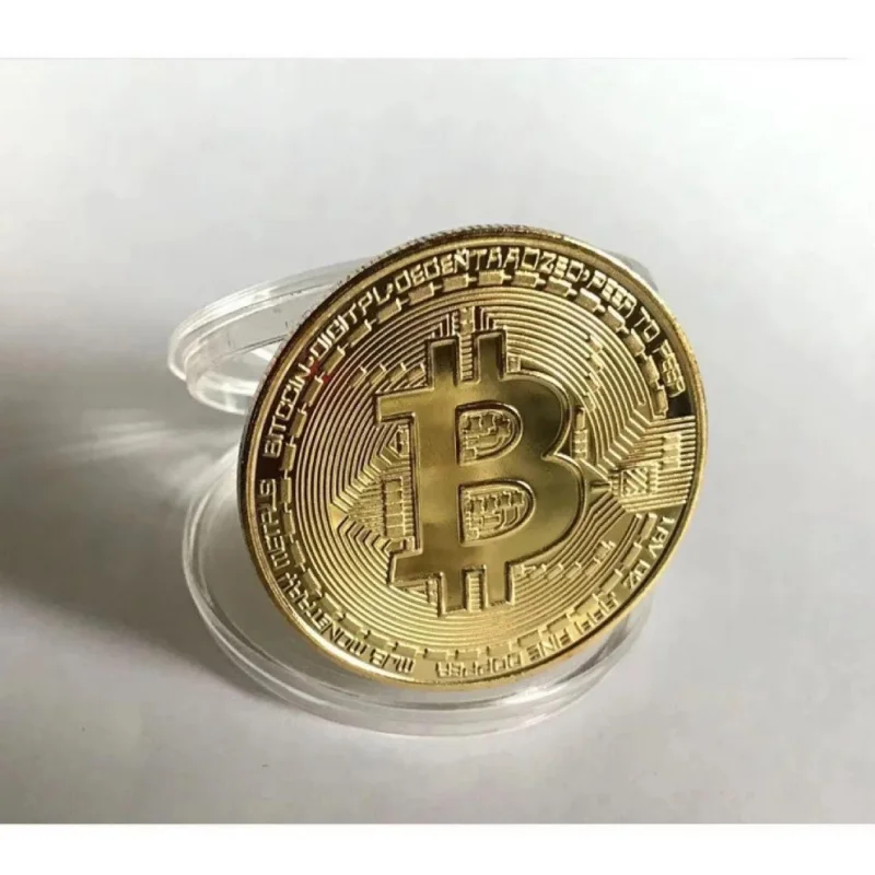 Physical Bitcoin Commemorative Token Gold Silver Plated Metal Craft Coin Cryptocurrency Lover Present Business Holiday Souvenir