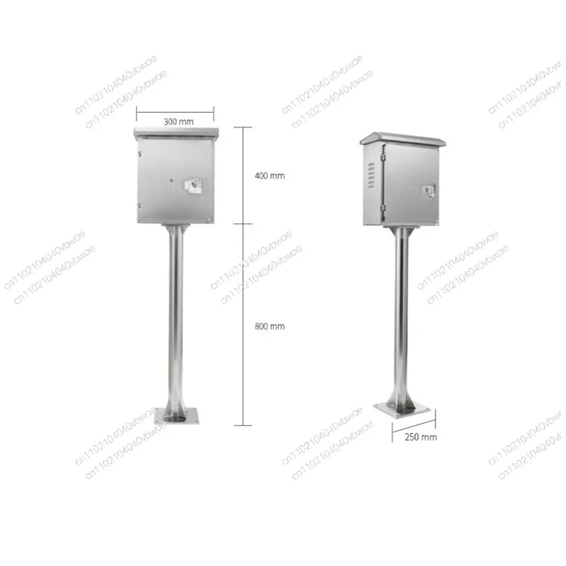 Outdoor 304 stainless steel column box double-door instrument monitoring distribution box