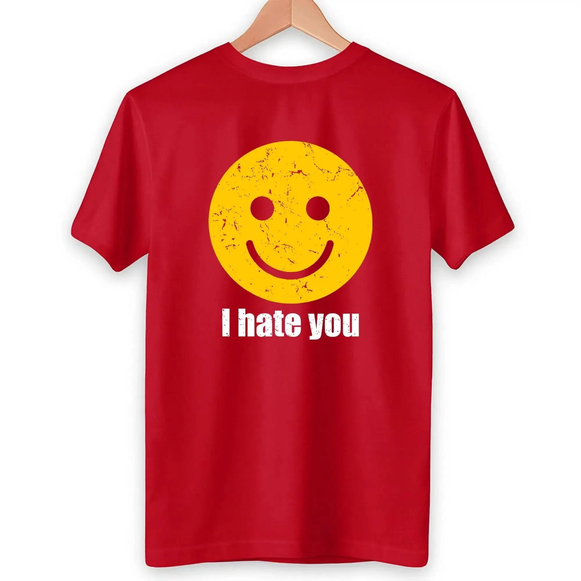 Sommer Neu Y2K Mode T-Shirt Harry Styles I Hate You Smiley Face T-Shirt Herren und Damen Lässiges Lockeres Kurzarm-Shirt Fan-Geschenk – Detail 4