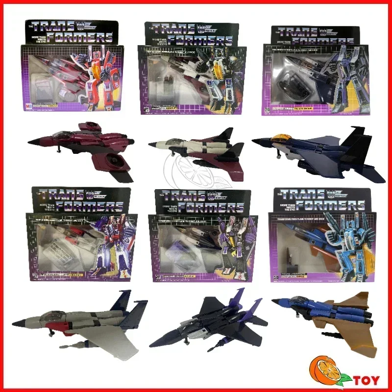 Em estoque transformadores brinquedos versão dos eua g1 84-86 ko série starscream dirge modelo robô coleção figuras de ação brinquedos presentes hobby