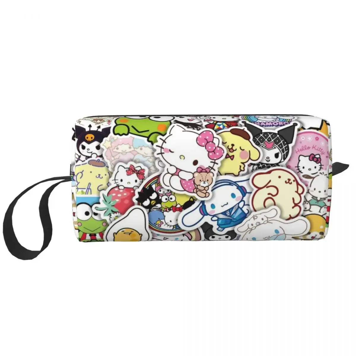 Kawaii Sanrio HelloKitty Makeup Bag Pouch Cosmetic Bag Men Women Kuromi Melody Toiletry Bags Dopp Kit