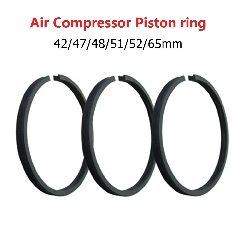 3pcs Air Compressor Piston Rings Set For 42/47/48/51/52/65mm Cylinder Diameter Air Compressors Air Pumps Pneumatic Parts