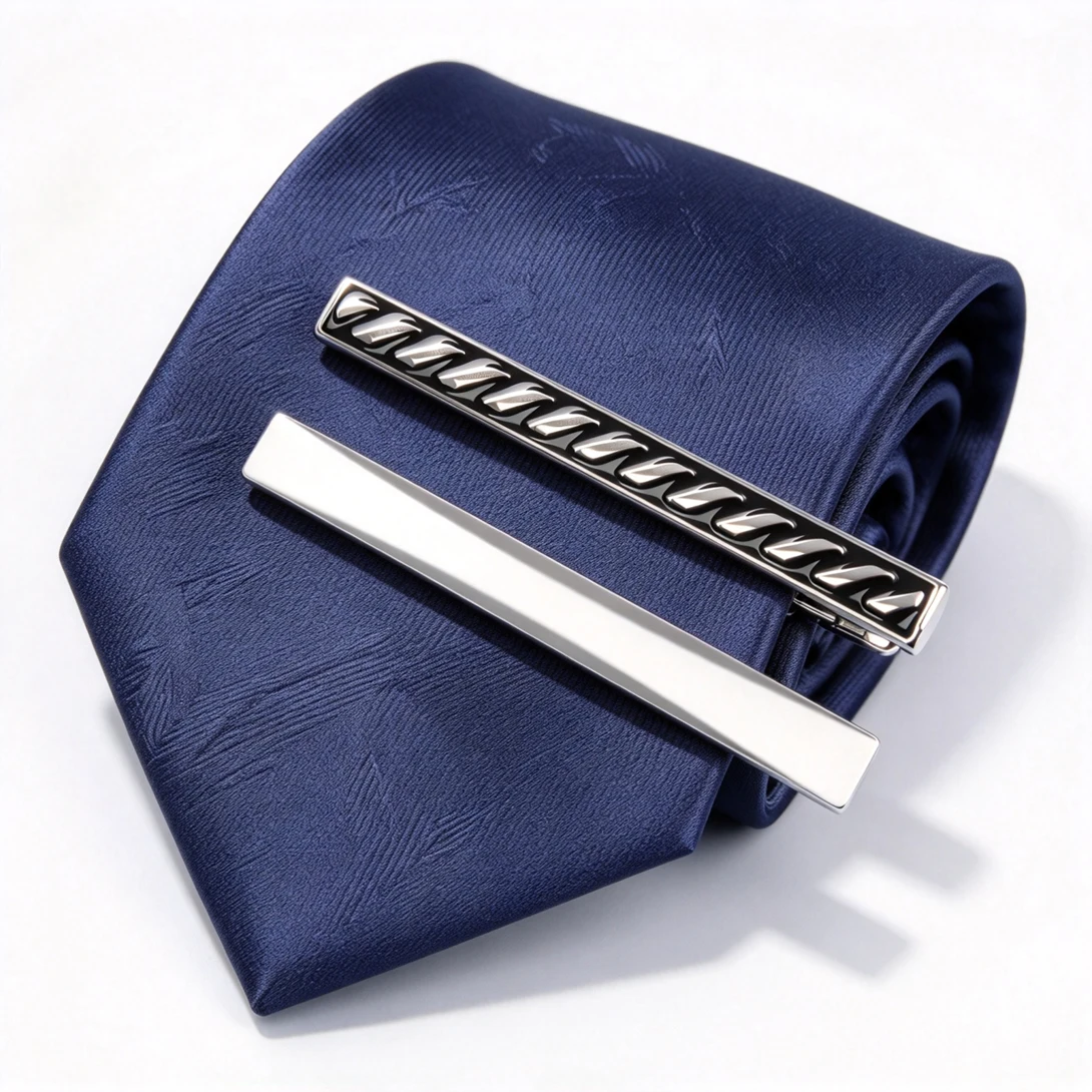 3세트 스테인리스 스틸 소재의 둥근 커프스 버튼과 넥타 - Tie Clip Bar Set Stainless Steel 리뷰 및 가격