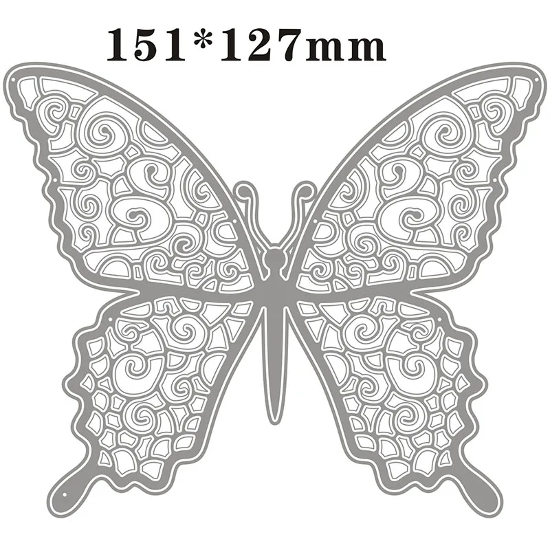 Precyzyjne duży motyl matryce do cięcia metalu dla Album na zdjęcia DIY do scrapbookingu rzemiosła Decorat papierowy szablon rękodzieło karta