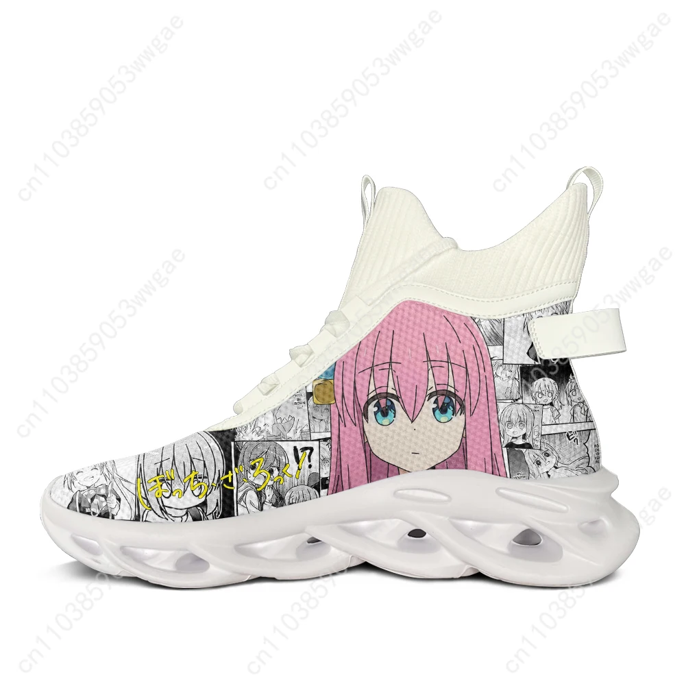 Bocchi The Rock High Top Flat Sneaker Man Women Sport Running Shoe High Quality Sneakers Lace Up Mesh Footwear Customized Shoes - Image 2