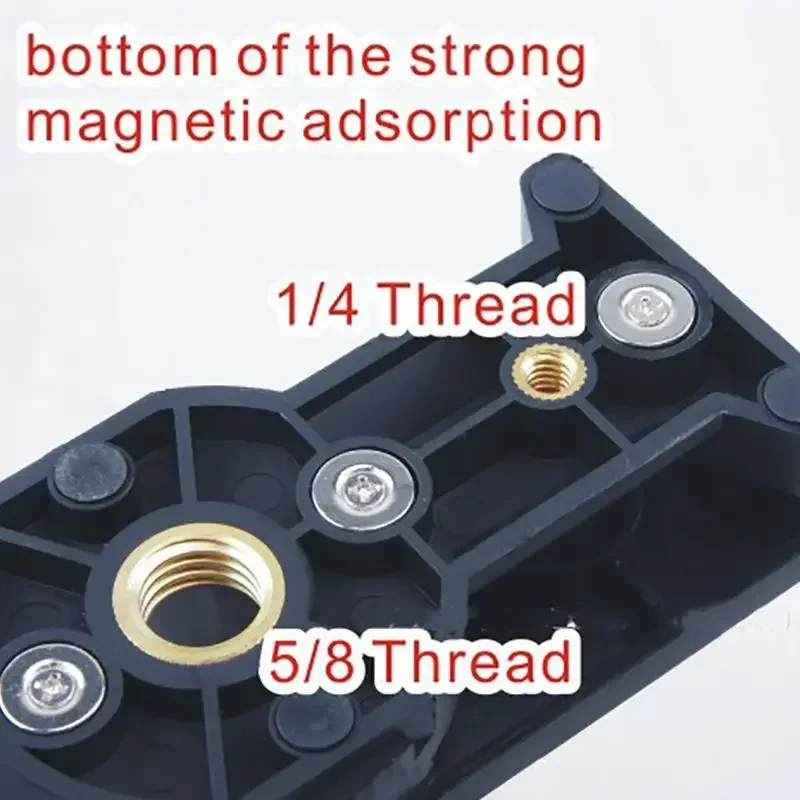 Magnet L-shape Bracket Stand For Laser Level Support 180 Degree Rotating Magnetic Pivoting Base for Wall & Ceiling Mount Bracket