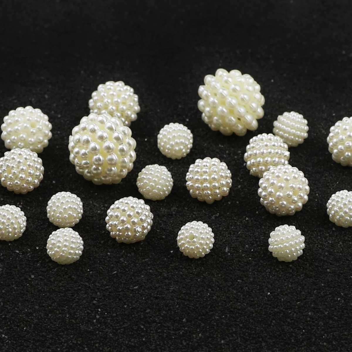 10-20mm 10-50PCS ABS Beige Bayberry Beads Off White Round Loose Beads Jewelry Making Supplies Necklace Accessory Wholesale