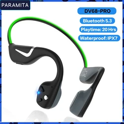 PARAMITA DV68-PRO Bone Conduction Wireless Bluetooth Headphone Night Light with MIC BT 5.3 IPX7 Waterproof for Sport Running
