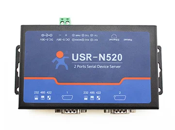 USR-N520 Support Modbus RTU 2 Serial Port Rs232 Rs485 Rs422 To Ethernet Converter
