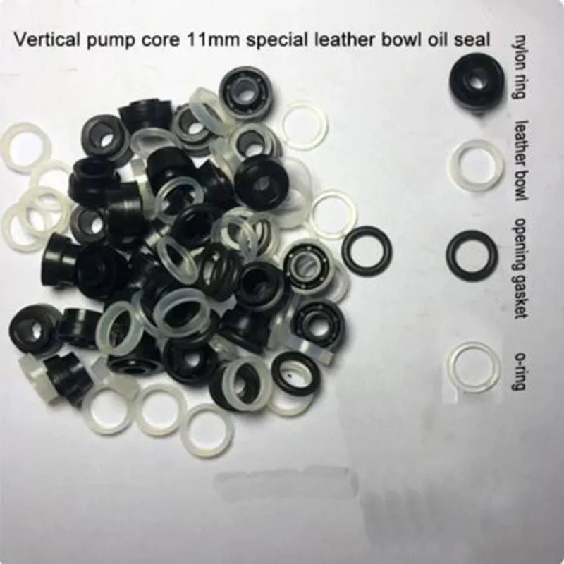 Vertical Jack Pump Core Oil Seal Gasket Old-fashioned Leather Bowl 11mm Car Repair Tool Accessories Parts 5 pair NEW