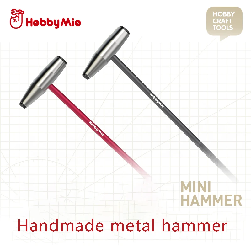 Hobby Mio Handmade Metal Small Hammer Stainless Steel Aluminum Alloy Size Double Military Model Making Hobbies Tool