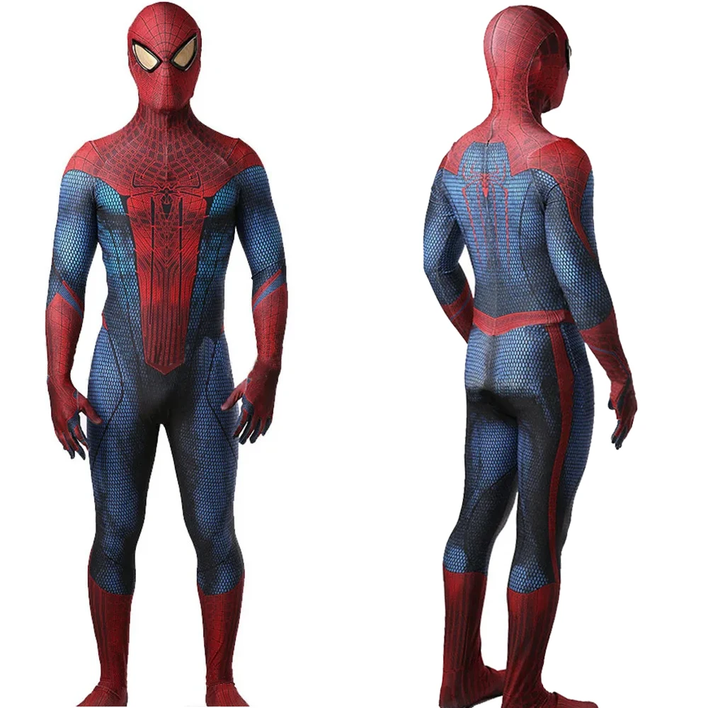 Amazing Spiderman Costume Cosplay Original 3D Printed Spandex Superhero Spider Costume Halloween Fullbody Zenzai Suit for Adult