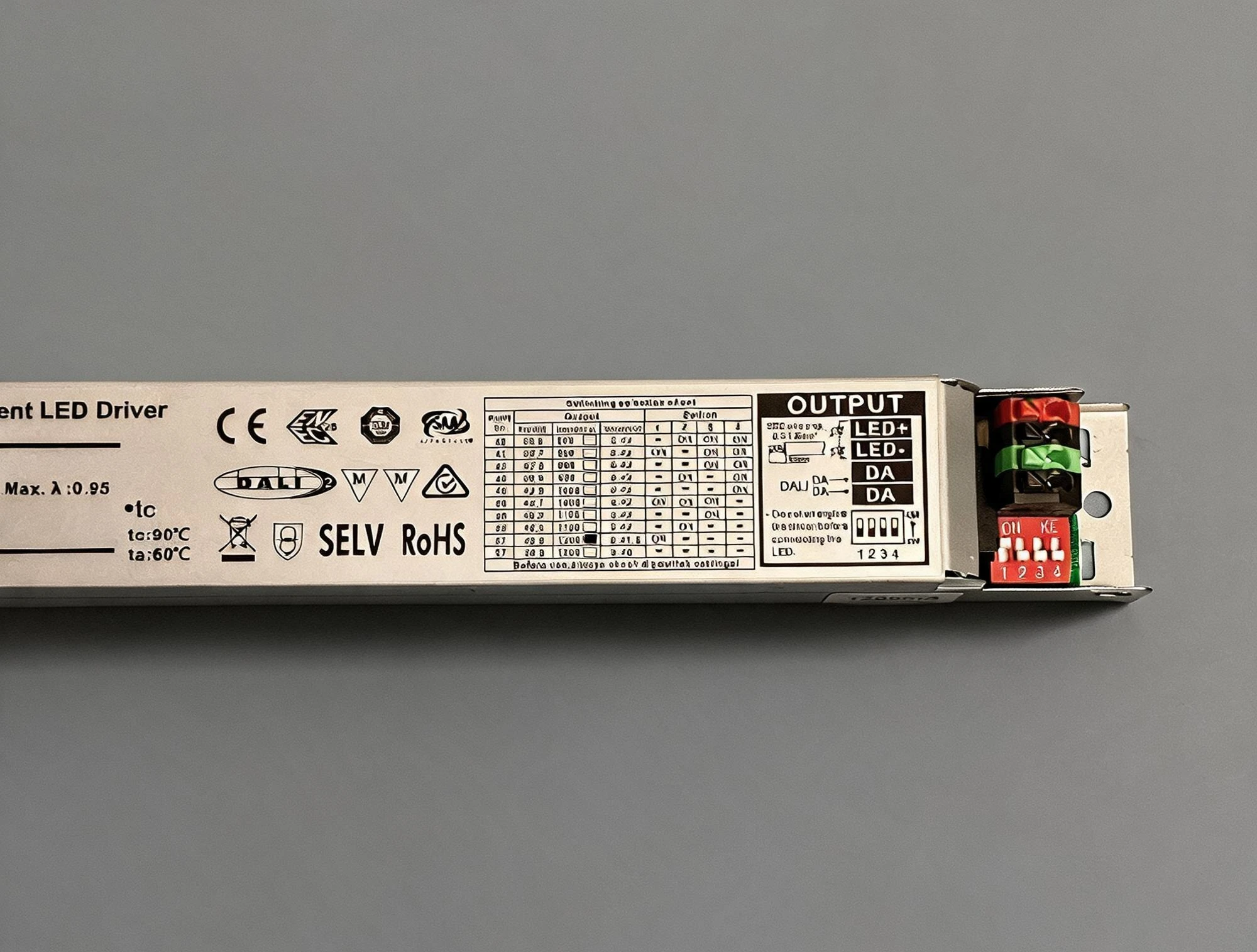 BHL CC Linear DALI DT6 LED Driver 50W Constant Current 800‑1250mA 300‑750mA 1‑100% Soft Dimming Power Supply