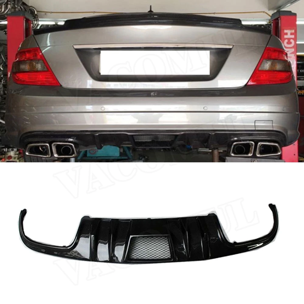 

VACOMUL Carbon Fiber Rear Bumper Diffuser Lip for Mercedes Benz C Class W204 C63 Sedan AMG 2008-2011 V Style Rear Lip Spoiler