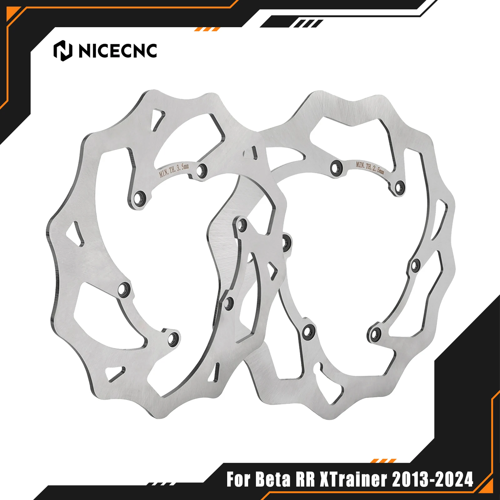 

For Beta 2013-2024 RR 300 Xtrainer 300 250 RR 125 RR 250 RR 350 390 400 430 450 480 498 240mm 260mm Front Rear Brake Disc Rotors