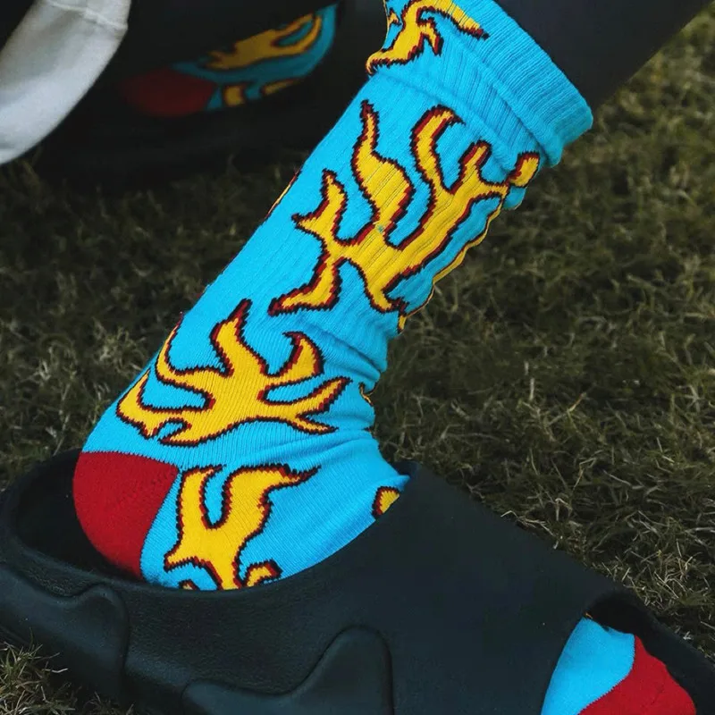 Chaussettes de travail en coton pour hommes, chaussettes de sport longues et respirantes, chaussettes décontractées pour hommes, chaussettes de vélo