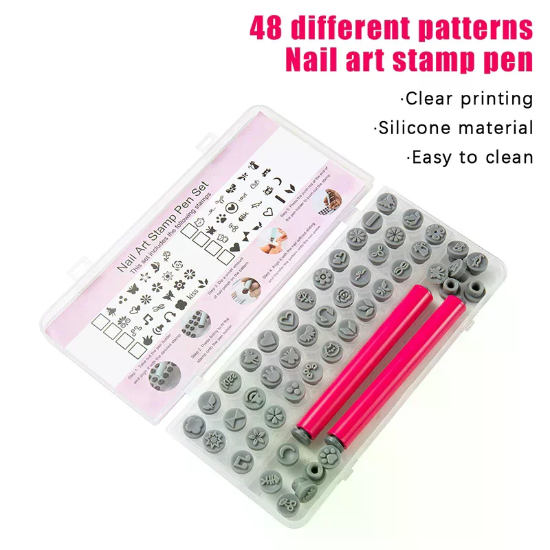 12/36PCS Nail art Stempel Stift Set DIY Design Nagel Handwerk Graffiti Blume Nagel Stamper Nail art Punktierung werkzeuge Einfache Design